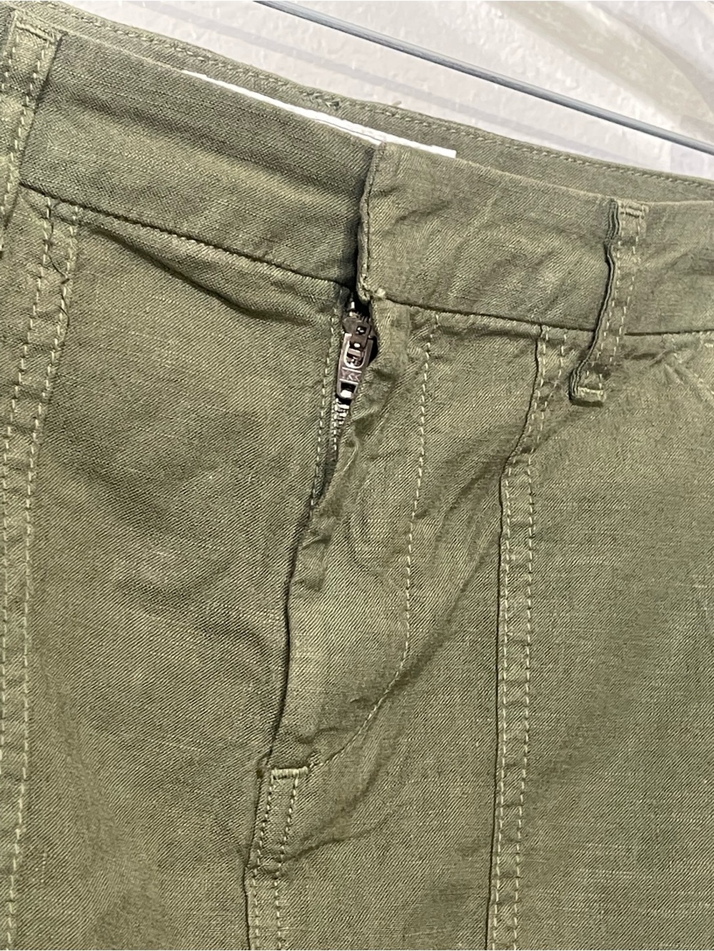 FRANK & EILEEN- JAMESON SKIRT Hunter Green, Italian Performance Linen - Size 2 - Picture 6 of 6